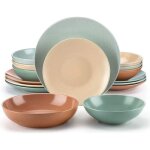 Service de table complet vancasso assiette srie sabine - m 16 pices design mouchet ssame semi - mat ...