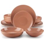 Service de table complet vancasso assiette s�rie sabine - tc 16 pi�ces design mouchet� s�same semi - ...