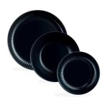 Service de table 18 pcs cottage noir - luminarc