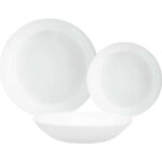 Service de table luminarc diwali blanc 18 pcs pour 6 personnes