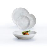 Service de table - luminarc - diwali granit marbre - 18 pices - opale - compatible lave - vaisselle