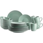 Service de table - mäser - série elissa - 24 pièces - grès - vert avec bord blanc Service de table - mäser - série elissa - 24 pièces - grès - vert avec bord blanc