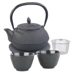 Service � th� - rosenstein & sohne - tetsubin - 2 pi�ces - noir - vintage