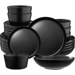 Service de table - tectake - service de vaisselle una en grs pour 6 personnes - 24 pices