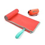 Serviette de bain - meteor - microfibre - corail - taille m - s�chage rapide