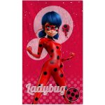 Serviette de bain imprim�e 100% coton - miraculous ladybug supergirl - rose - 70x120cm
