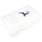 Serviette invit 30x50 cm hirsh blanc / gris 600g / m2