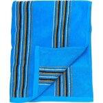 Serviette de plage - le comptoir de la plage milonga turquoise - taille l - ponge velours jacquard
