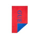 Serviette de plage guess homme voyage rouge coton