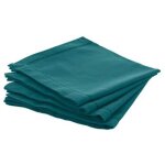 Serviettes de table - atmosphera - lot de 4 - 40x40 cm - coton - bleu canard Serviettes de table - atmosphera - lot de 4 - 40x40 cm - coton - bleu canard