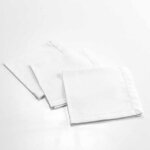 Serviettes de table - paris prix - charline - lot de 3 - 40x40 cm - coton - blanc