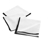 Serviettes de table - mistraline - lot de 3 - 40x40cm - coton naturel - blanc
