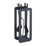 Relaxdays serviteur de cheminée moderne 5 pièces : tisonnier pelle à cendres balai pince et support gris ... Relaxdays serviteur de cheminée moderne 5 pièces : tisonnier pelle à cendres balai pince et support gris ...