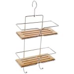 Serviteur de douche msv - chromé et bambou Serviteur de douche msv - chromé et bambou