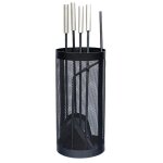 Serviteur de chemin�e werka pro 5 pi�ces noir