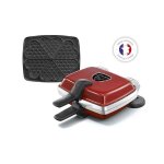 Set 1 jeu de plaques gaufres coeur lagrange super 2 1000 w rouge Set 1 jeu de plaques gaufres coeur lagrange super 2 1000 w rouge