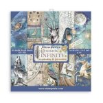 Set 10 feuilles papier scrapbooking stamperia � cosmos infinity � 305 x 305 cm