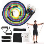 Set de 11 accessoires fitness bandes de resistance elastiques musculation pour fitness Set de 11 accessoires fitness bandes de resistance elastiques musculation pour fitness