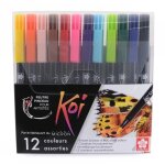 Feutres pinceau - sakura - koi - set de 12 - multicolore - pointe pinceau