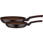 Set de 2 po�les - induction - gsw - terra - � 24 et 28 cm - aluminium forg� 3 mm - rouge