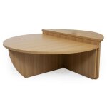 Set de 2 tables basses design glowik chne clair