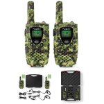 Set de 2 talkie - walkie portée camouflage portée 8 km 8 canaux vox 2 appareils sortie casque + 2 casques ... Set de 2 talkie - walkie portée camouflage portée 8 km 8 canaux vox 2 appareils sortie casque + 2 casques ...