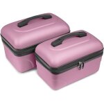 Set de 2 vanity cases 918l et 1449l - pack de vanity rigide kinston (rose)