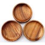 Set de 3 bols en bois dacacia commerce quitable pour noix ou baies