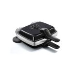 Set 3 jeux de plaques gaufres avec gaufrettes et croque - monsieur lagrange 039622 1000 w noir