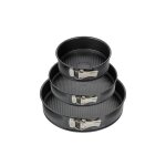 Set de 3 moules à charnière ronds - zenker - black metallic - 20 24 et 28 cm Set de 3 moules à charnière ronds - zenker - black metallic - 20 24 et 28 cm