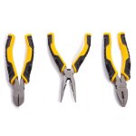 Set de 3 pinces stanley - coupante / universelle / � bec long - poign�e bimati�re ergonomique