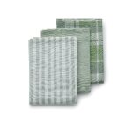 Set 3 torchons kela pasado - 100% coton - 65 x 45 cm - vert olive