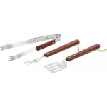 Ustensiles de barbecue - pearl - set de 3 - inox r�sistant � la chaleur - manche en bois - facile � nettoyer ...
