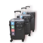 Set de 3 valises - gerard pasquier - dark grey - abs - 4 roulettes - coque rigide