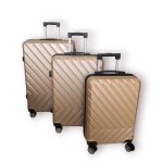 Set de 3 valises - umberto ravelli - gold - abs - rigide - trolley inclus