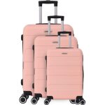 Set de 3 valises - superfly - tropic (rose) - abs - 4 roulettes doubles - cadenas intégré Set de 3 valises - superfly - tropic (rose) - abs - 4 roulettes doubles - cadenas intégré