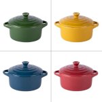 Set de 4 mini cocottes old 9 cm en grs - table passion