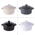 Set de 4 mini cocottes zen 9 cm en grs - table passion