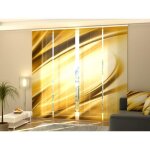 Set de 4 panneaux japonais abstraction dor�e moderne 60x225 cm