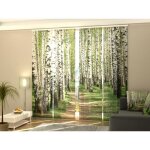 Set de 4 panneaux japonais forêt de bouleaux 60x225 cm Set de 4 panneaux japonais forêt de bouleaux 60x225 cm