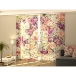 Set de 4 panneaux japonais superbe mur de fleurs 60x225 cm Set de 4 panneaux japonais superbe mur de fleurs 60x225 cm