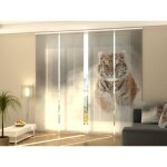 Set de 4 panneaux japonais tigre de lamour 60x225 cm