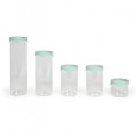 Set de 5 bocaux de conservation - livoo - men399 - 450 ml - verre borosciliate - couvercle en silicone ...