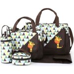 Set de 5pcs sac � main langer b�b� maman pour promenade voyage - marron