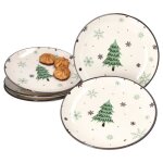 Assiette à dessert - sapin de noël - 6 pièces - faïence - Ø 195 cm - compatible lave - vaisselle Assiette à dessert - sapin de noël - 6 pièces - faïence - Ø 195 cm - compatible lave - vaisselle