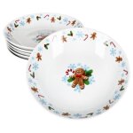 Assiette  soupe - mambocat - candyman - 6 pices - porcelaine - 400 ml
