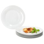 Assiette plate - tommy - 24 cm - porcelaine blanche - set de 6 pièces - compatible lave - vaisselle Assiette plate - tommy - 24 cm - porcelaine blanche - set de 6 pièces - compatible lave - vaisselle