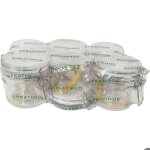 Set de 6 bocaux en verre  armature 350 ml