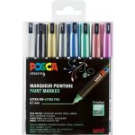 Set de 8 marqueurs pc1mr pte calibre extra - fine couleurs mtallises