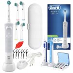 Brosse a dents electrique - oral b - vitality 3d white - avec accessoires et etui de voyage